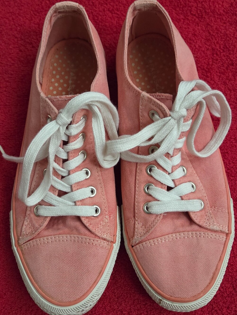 Falls Creek Jazzie II Canvas Sneakers in Coral/Peach 9